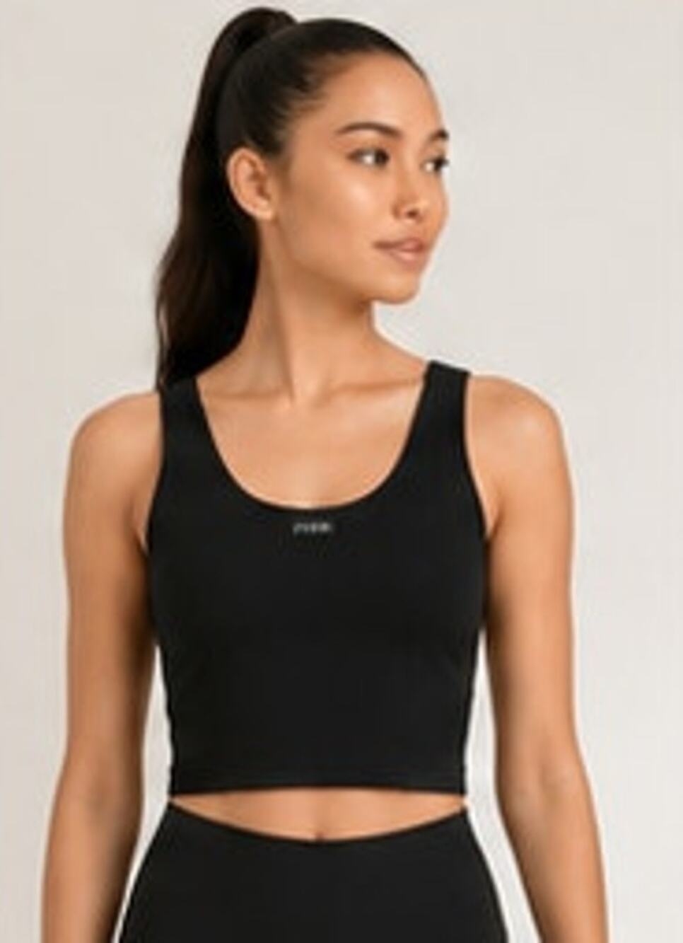 FIVE The Label Black Cropped Tank Top Womens Large NWT